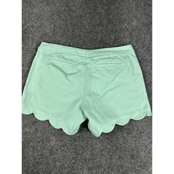Lilly Pulitzer women's Light Green Chino Shorts Size 12 Scalloped Hem Cotton - Picture 7 of 7